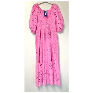 Pink Eyelet Maxi Dress Sz:L